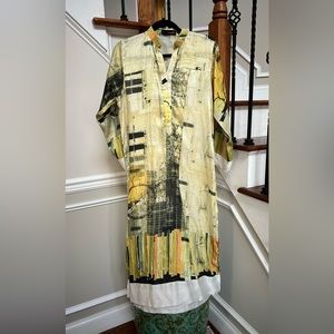 Silk Large 12 Kurta long dress shirt Indian Pakistani dress